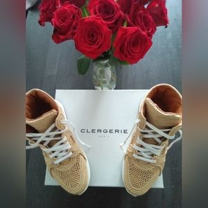 "Robert Clergerie"  Rafia Hi top Sneakers Women sz 10/ sz 41B